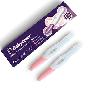 2 x Test di Gravidanza ultrasensibili 10 mIU/ml-Babycolor