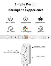 Carica l'immagine nel visualizzatore di Gallery, LE Striscia LED RGB 5M WiFi Intelligente, Striscia di Luci LED 16 Milioni Colori, Controllo da APP e Telecomando, Compatibile con Alexa/Google Home, Smart Strisce LED per TV, Bar, Feste, Casa