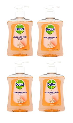 Dettol Moisture - Sapone per mani al pompelmo, 250 ml, confezione da 4. - Ilgrandebazar