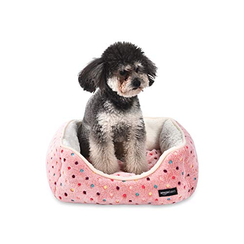 AmazonBasics Cuddler, Cuccia per animali domestici - Taglia Small, Polka Dots - Ilgrandebazar