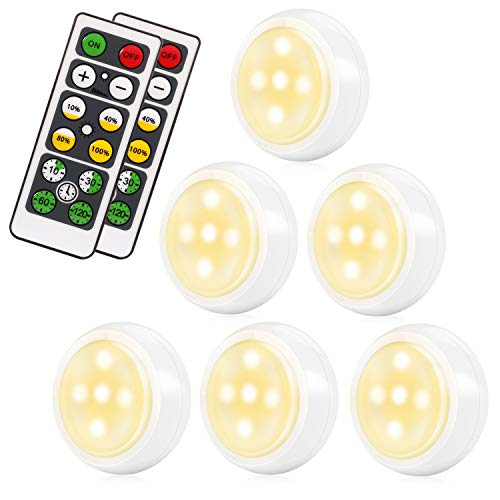 6 Pezzi Luce Notturna LED, Foonii Luci Armadio e 2 Telecomando e 6pcs... - Ilgrandebazar