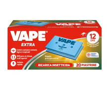 Carica l&#39;immagine nel visualizzatore di Gallery, Vape Piastrine Extra, Doppio principio attivo, Protezione Rapida Contro Le Zanzare comuni e tigre, Fino A 12 Ore, 20Pz