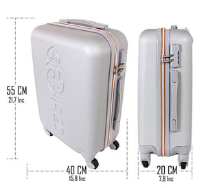CABIN GO MAX 5585 Valigia Trolley rigido in ABS grande MX5585, Argento