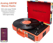 Carica l&#39;immagine nel visualizzatore di Gallery, DIGITNOW! Giradischi Bluetooth a 3 Velocità, Convertitore Portatile M46-Color
