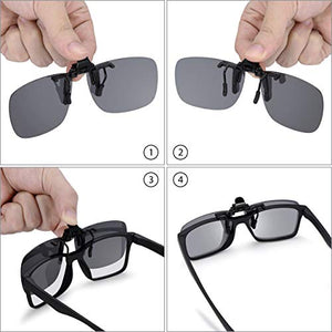 Read Optics Clip-On Sunglasses: Lenti Polarizzate Flip-Up per Occhiali grigio - Ilgrandebazar