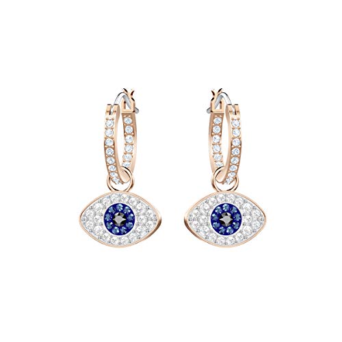 Swarovski Cerchi Symbolic Evil Eye, Cristallo Multicolore, Placcati Nella... - Ilgrandebazar