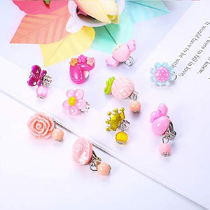 CASSIECA 30 paia Orecchini Clip Ragazze Bambina Nessun di Design... - Ilgrandebazar