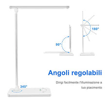 Carica l'immagine nel visualizzatore di Gallery, Lampada da scrivania SEZAC 50LED, lampada tavolo con sensore tattile,...