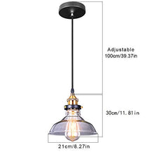 Carica l&#39;immagine nel visualizzatore di Gallery, Glighone Lampada a Sospensione Stile Edison Vintage Industriale Lampadario...