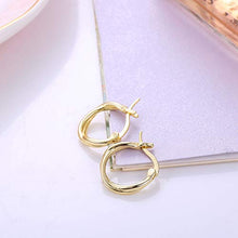 Carica l'immagine nel visualizzatore di Gallery, Sllaiss, piccoli orecchini a cerchio intrecciati in argento Sterling S925,... - Ilgrandebazar