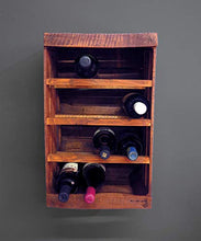 Carica l&#39;immagine nel visualizzatore di Gallery, Cassetta in legno portabottiglie vintage &lt;&gt; Mensola cantinetta upcycling... - Ilgrandebazar