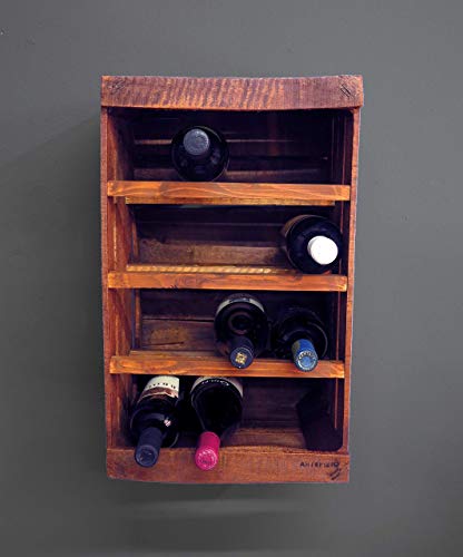 Cassetta in legno portabottiglie vintage <> Mensola cantinetta upcycling... - Ilgrandebazar