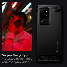 Carica l'immagine nel visualizzatore di Gallery, Spigen Cover Samsung Galaxy S20 Ultra Rugged Armor Compatibile con Samsung Galaxy S20 Ultra Cover Custodia [5G] - Nero