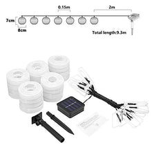 Carica l&#39;immagine nel visualizzatore di Gallery, Catena Luminosa Solare, QXMCOV Lanterne da Esterno LED 9.3Metri Bianco Caldo