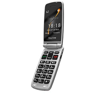 Easyfone Prime A1 3G Telefono Cellulare a Conchiglia per Anziani, Nero - Ilgrandebazar