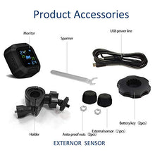 Carica l&#39;immagine nel visualizzatore di Gallery, KKmoon Sistema di Monitoraggio della Pressione dei Pneumatici per... - Ilgrandebazar