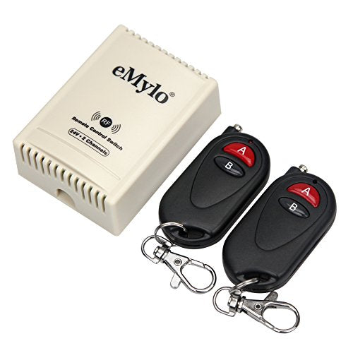 eMylo DC 24 V 2 canali 433 Mhz telecomando RF modulo relè senza fili...