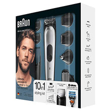 Carica l&#39;immagine nel visualizzatore di Gallery, Braun Regolabarba Eletrico Uomo Tutto-in-1 MGK7020 Rifinitore, Nero/Argento