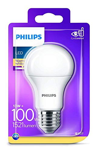 Philips Lighting Lampadina LED, Attacco E27, 13 W Equivalenti a 100 W, Luce... - Ilgrandebazar