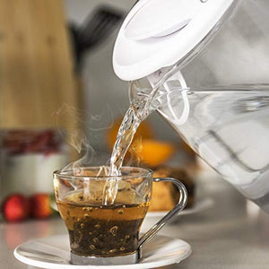 Cecotec Bollitore elettrico trasparente ThermoSense 350, 1,7 litri, senza BPA, 2200 W, base 360º, filtro anticalcare, doppio sistema di sicurezza, 1,7 litri, vetro borosilicato