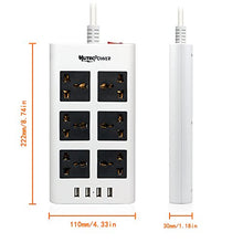Carica l&#39;immagine nel visualizzatore di Gallery, MutecPower Universale multipresa Ciabatta con 6 Prese e 4 Porte USB Spina EU - Ilgrandebazar
