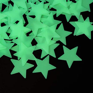 VORCOOL Luna Stelle Fluorescenti Luminose Soffitto Stickers Murali da Giallo