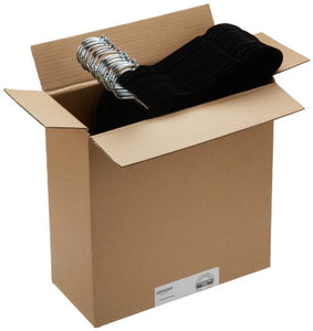 AmazonBasics - Gruccia in velluto con portapantaloni, 50 50 pezzi, Nero - Ilgrandebazar
