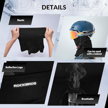 Carica l&#39;immagine nel visualizzatore di Gallery, ROCKBROS Passamontagna Moto Invernale Termico con Pile Balaclava Sottocasco Caldo Multifunzionale per Ciclismo Sci Antivento Traspirante Unisex Taglia Unica Logo Riflettente Nero