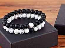 Carica l&#39;immagine nel visualizzatore di Gallery, Andy &amp; C Bracciale Uomo 2 pezzi Con Pietre Naturali Braccialetto Scatola... - Ilgrandebazar