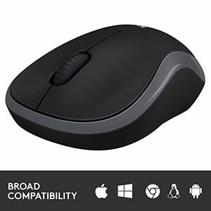 Logitech M185 Mouse Wireless, 2,4 GHz con Mini Ricevitore USB, Durata Batteria di 12 Mesi, Tracciamento Ottico 1000 DPI, Ambidestro, Compatibile con PC, Mac, Laptop - Grigio