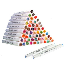 Carica l&#39;immagine nel visualizzatore di Gallery, OLEEP 80 Colori Art Sketch Pennarelli a Doppia Punta Broad Fine Point Graphic - Ilgrandebazar