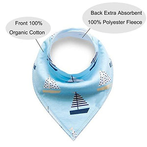 8 x Bavaglino Neonato Bambino Bandana Drool Bavaglini Cotone Assorbente Boy A - Ilgrandebazar