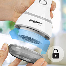 Carica l'immagine nel visualizzatore di Gallery, Duronic Rasoio per tessuti, FS16USB, debobbler, rimuove pelucchi e pelucchi dai vestiti, rimuove pelucchi e pelucchi, manico girevole, ricarica USB, custodia per ravvivare vecchi maglioni, maglioni,
