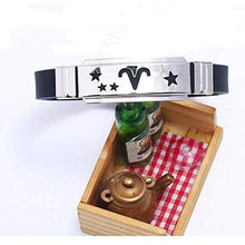 Carica l'immagine nel visualizzatore di Gallery, Bracciale in Nera con Piastra Incisa Segno di Costellazione Bottiglia D'acqua - Ilgrandebazar