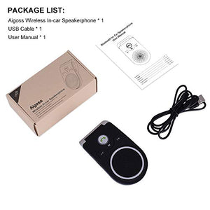 Aigoss Vivavoce Bluetooth Car Kit per Chiamate Viva Voce GPS e Musica...