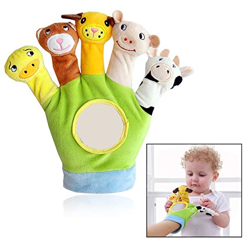 Xrten Burattini a dito,Guanto Cartoon Animal Finger Velluto Dolls Toys...