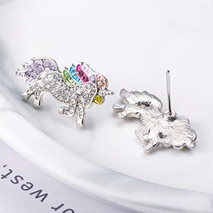 INTVN Collana con Ciondolo Braccialetti Unicorno Orecchini ad anello... - Ilgrandebazar