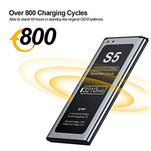 EMNT Batteria per Samsung Galaxy S5, 3210mAh batteria S5【3210mAh】 - Ilgrandebazar