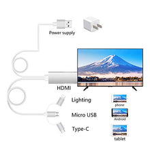 Carica l'immagine nel visualizzatore di Gallery, Ozvavzk Phone Cavo Adattatore a USB+Type c+Fulmine a HDMI 3 in 1 - Ilgrandebazar