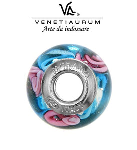 Venetiaurum - Charm in vetro originale di Murano e argento 925 - Gioiello...
