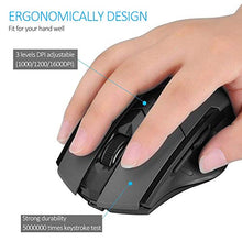 Carica l&#39;immagine nel visualizzatore di Gallery, INPHIC Mouse Wireless Ricaricabile, ergonomico Senza Placcatura nera