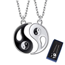 Carica l&#39;immagine nel visualizzatore di Gallery, yin yang collana,Ciondolo 2pc Collana Ciondolo Tai Chi Yin Yang White&amp;black - Ilgrandebazar