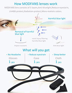 Occhiali Anti Luce Blu,Sutable per lo Schermo del +0.00, Nero - Ilgrandebazar