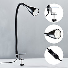 Carica l&#39;immagine nel visualizzatore di Gallery, Lampada LED da tavolo con morsetto dimmerabile su 3 livelli, include Nero