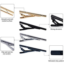 Carica l&#39;immagine nel visualizzatore di Gallery, MengH-SHOP Fermacravatta Set 4 Pezzi di Fermacravatte da Uomo Metallo di... - Ilgrandebazar