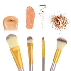 18 Pezzi Pennelli Trucco Set di 18 eleganti pennelli bianchi per il trucco