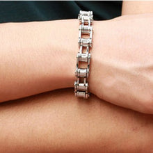Carica l&#39;immagine nel visualizzatore di Gallery, OFKPO Gioielli in Acciaio Inossidabile Bracciale Catena Moto Roccia Stile... - Ilgrandebazar