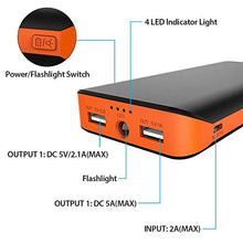 Carica l&#39;immagine nel visualizzatore di Gallery, Powerbank 25000mAh, Power Bank Ricarica Rapida, Caricabatterie nero arancione