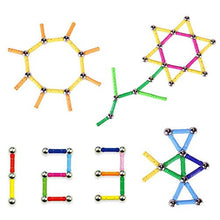 Carica l&#39;immagine nel visualizzatore di Gallery, Veatree 206 Pezzi Puzzle Blocchi magnetici Giocattoli, 10colors-206pcs