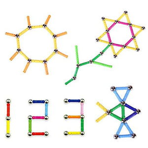 Veatree 206 Pezzi Puzzle Blocchi magnetici Giocattoli, 10colors-206pcs